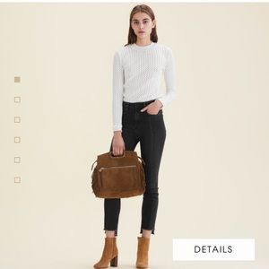 Maje vintage gray asymmetric hem jeans